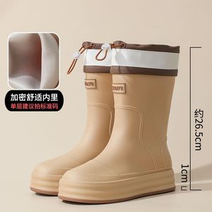 <span class=keywords><strong>Botas</strong></span> de lluvia impermeables con suela gruesa para mujer, <span class=keywords><strong>botas</strong></span> cortas antideslizantes de estilo coreano a la moda para exteriores para todas las estaciones - Product Image 6