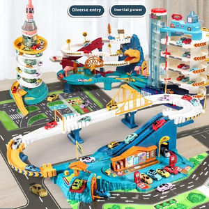 SeaMind Kids Dinosaur Crossing Mountain Road Train Puzzle Toy Combinación Rail Car Adventure Parking Building Toy para plástico - Product Image 2