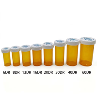 Flacon de pilules pharmaceutique résistant aux enfants 8dr 13dr 16dr 20dr avec bouchons en plastique à pression