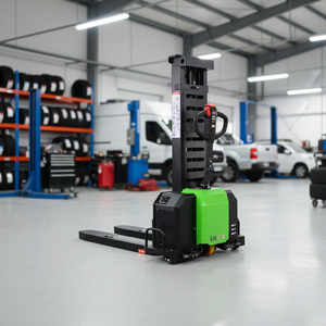<strong>1500kg</strong> Full-<strong>electric</strong> Self-loading Forklift Lifting Height 1.5m <strong>Stacker</strong> <strong>Electric</strong> for Construction - Product Image 1