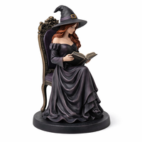 Statuette en résine gothique WeiVista, sorcière romantique en train de lire, fournisseur d'ornements, décoration intérieure d'Halloween