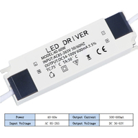 Transformateurs d'éclairage LED 1-48W, alimentation à courant constant sécurisée AC85-265V, adaptateur d'alimentation LED