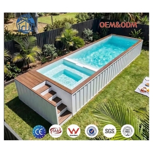 <span class=keywords><strong>Piscine</strong></span> Conteneur Modulaire Préfabriquée Amovible <span class=keywords><strong>Hors</strong></span> <span class=keywords><strong>Sol</strong></span> 20ft 40ft Installation Rapide pour Jardin Hôtel Glamping - Product Image 1
