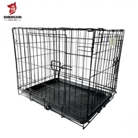 Cage d'intérieur pliable de haute qualité pour chiens, Cage de Transport à grands fils, 2 pièces
