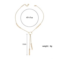 Collier tendance en métal multicouche avec pendentif cercle à sequins et pompon, chaîne de clavicule en alliage, vente en gros