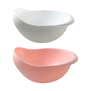 Passoire de lavage en plastique alimentaire avec poignée pour riz, légumes et fruits, avec égouttoir - Product Image 1