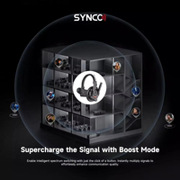 Casque d'intercom sans fil full-duplex 2,4 GHz pour la production cinématographique, SYNCO Xtalk XPro1 mono-oreille avec portée de 500 m et batterie de 24 h