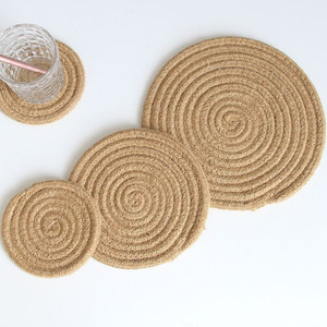 Sous-verre en corde de coton pour la restauration, set de table de restaurant, dessous de plat tissé résistant à la chaleur, vente en gros, durable et réutilisable - Product Image 6