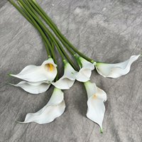 Fleurs artificielles Calla Lily en PU à toucher réel pour la décoration intérieure, mariage, grande taille, haute simulation, durables