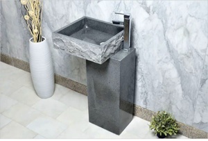 <span class=keywords><strong>Bassin</strong></span> en pierre orné de granit noir naturel, <span class=keywords><strong>d</strong></span>écoration de salle de bain en <span class=keywords><strong>extérieur</strong></span> - Product Image 4
