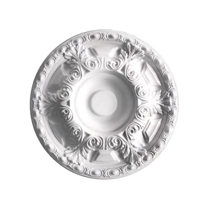 Rose <span class=keywords><strong>de</strong></span> plafond moderne en polyuréthane, légère et facile à installer, plâtre PU pour chambre à coucher et villa - Product Image 1