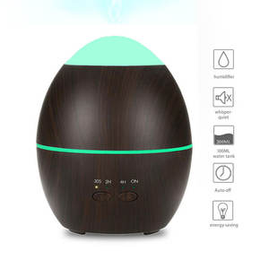 Diffuseur d'arômes créatif pour la maison, mini, effet bois, 300 ml, avec lumière LED et minuterie, pour humidificateur d'ambiance - Product Image 4