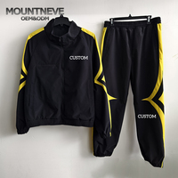 MOUNTNEVE Ensemble de survêtements coupe-vent personnalisés rétro années 80 90, style streetwear urbain vintage, en nylon, pour le cyclisme, pour hommes, certifié BSCI
