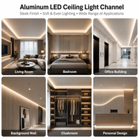 Perfil de Aluminio LED de Alta Calidad, Barra de Luz LED, Luz Lineal Creativa para Pared
