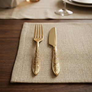 Elegant Modern Sustainable <b>Gold</b> Flatware Set High Mirror Polish Rust Resistant Wedding Dining <b>Utensils</b> - Product Image 1