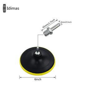 פד ליטוש יהלום 3 אינץ' M14 עם גב גומי, פד תמיכה עם סקוץ', ניתן להתאמה אישית של יצרן ציוד מקורי, גריט 100, חומר שיוף עדין - Product Image 3