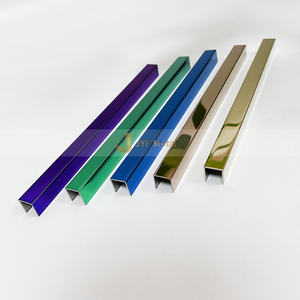 Embellecedor de borde de azulejo de canal en U decorativo de acero inoxidable 304 en forma de U moderno EX170 para uso en apartamentos Acero inoxidable personalizado - Product Image 2