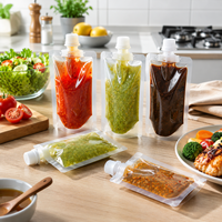 Packfortune Sachets transparents mini avec bec verseur 10ml 15ml 20ml 30ml – Petits emballages plastiques pour sauces et salades