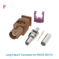 Long Fakra A/B/C/D/E/F/G/H/I/K/M/Z Enchufe macho Conectores de cable coaxial RF para cable flexible RG316 / RG174