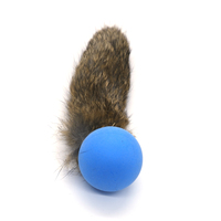 Balle en fourrure avec sons intérieurs, jouets mignons pour chats, jeu interactif, prix de gros