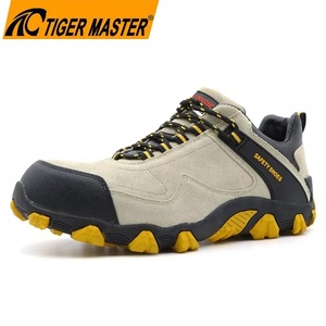 Chaussures de sécurité pour hommes, antidérapantes, résistantes à l'huile et aux acides, semelle en caoutchouc souple, doublure en cuir, embout en acier, anti-perforation, mode, randonnée, sport - Product Image 1