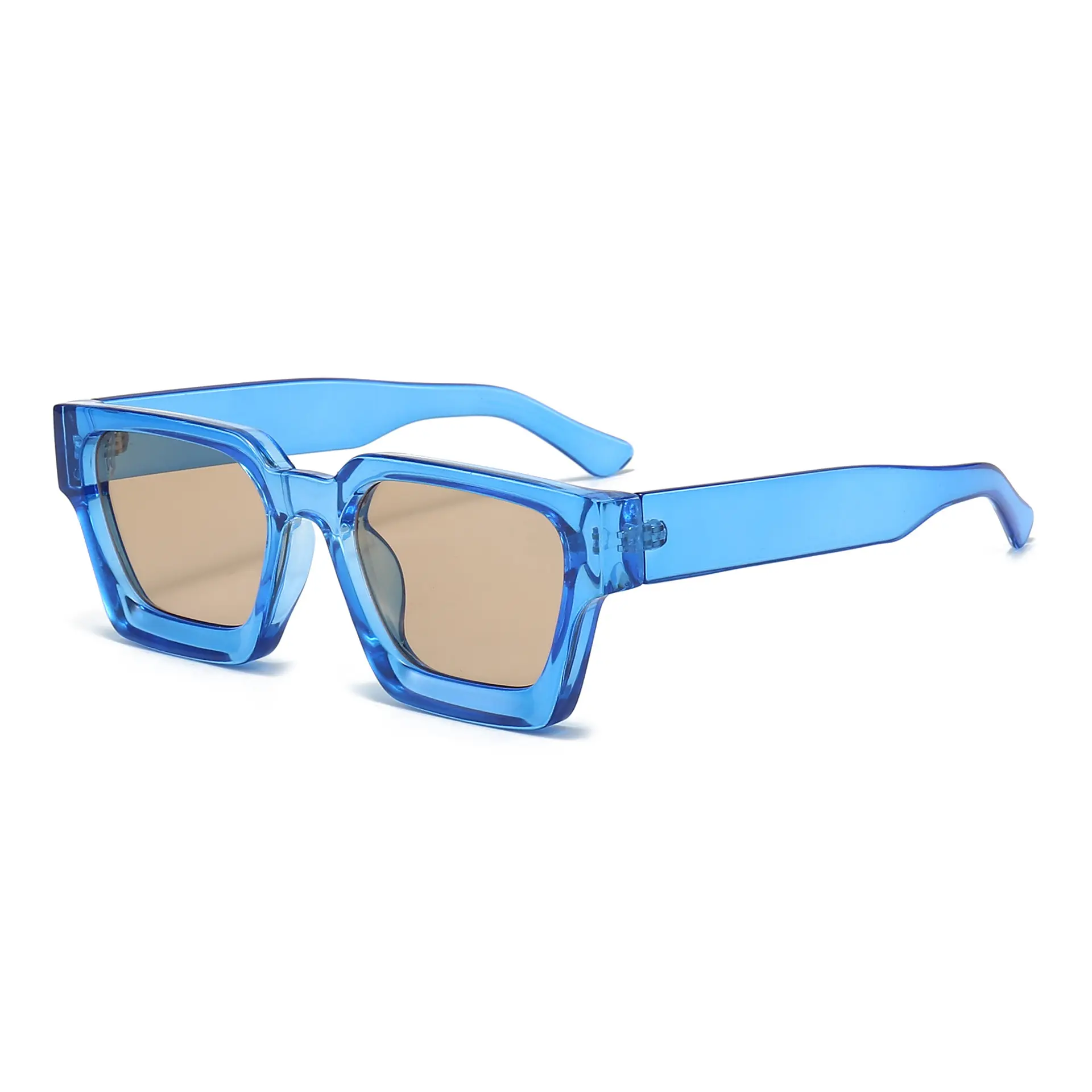 Penjualan langsung dari pabrik kacamata hitam pria wanita perlindungan matahari uv400 permen trendi mode persegi baru