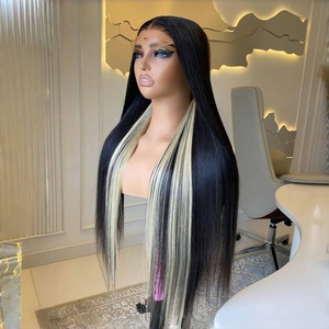 99j Bone Straight 7*7 HD Borgoña encaje Frontal completo cabello humano resaltar negro marrón pelucas para mujeres 13*6 HD cabello Remy sin pegamento - Product Image 4