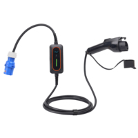 Pengisi daya portabel tipe 1, 2 EV 3.6/7.2/9.6kw 1 fase dengan versi LED