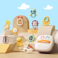 Tumama Weihnachten Neugeborene Soft Bell Baby Silikon Handgelenk Rassel & Beiß ringe Geschenkset Günstige Häkeln Baby Rasseln Spielzeug