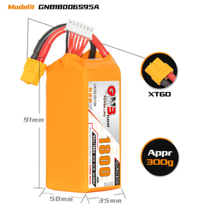 แบตเตอรี่ GAONENG GNB 1800mah 6S 22.2V 95C XT60 RC LiPo กราฟีน รองรับ 180 มม. 330 มม. Brushless FPV 5 ถึง 6 นิ้ว - Product Image 3
