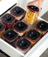 Contenants de stockage alimentaire transparents et hermétiques sans BPA, de qualité alimentaire, pour l'organisation de la cuisine et du garde-manger, boîtes pour céréales, pâtes, collations