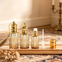 Flacon à bille électroplaqué (verre), flacon pour parfum et huiles essentielles, flacon distributeur d'huiles essentielles pour massage