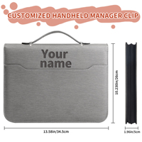 Porte-documents multifonctionnel en cuir A4 de haute qualité, imperméable, avec calculatrice intégrée, logo personnalisé