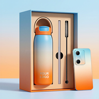 Nouvelle conception – Bouteille d'eau isotherme 2-en-1 en acier inoxydable de 24 oz avec couvercle à paille rabattable pour le sport et les activités de plein air