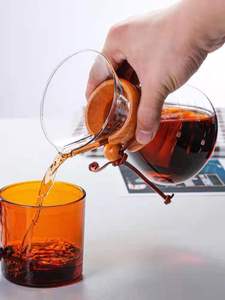 <span class=keywords><strong>Cafetera</strong></span> de Vidrio de Borosilicato de 600 ml para Verter sobre Café, <span class=keywords><strong>Cafetera</strong></span> Aislada para Compartir con Funda de Bambú - Product Image 2