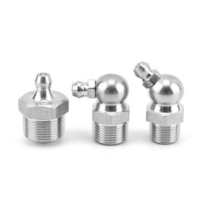 Buse de graissage en acier inoxydable pour excavatrice, droite et courbée, accessoires de pistolet à graisse, injecteur d'huile, composant de roulement - Product Image 1