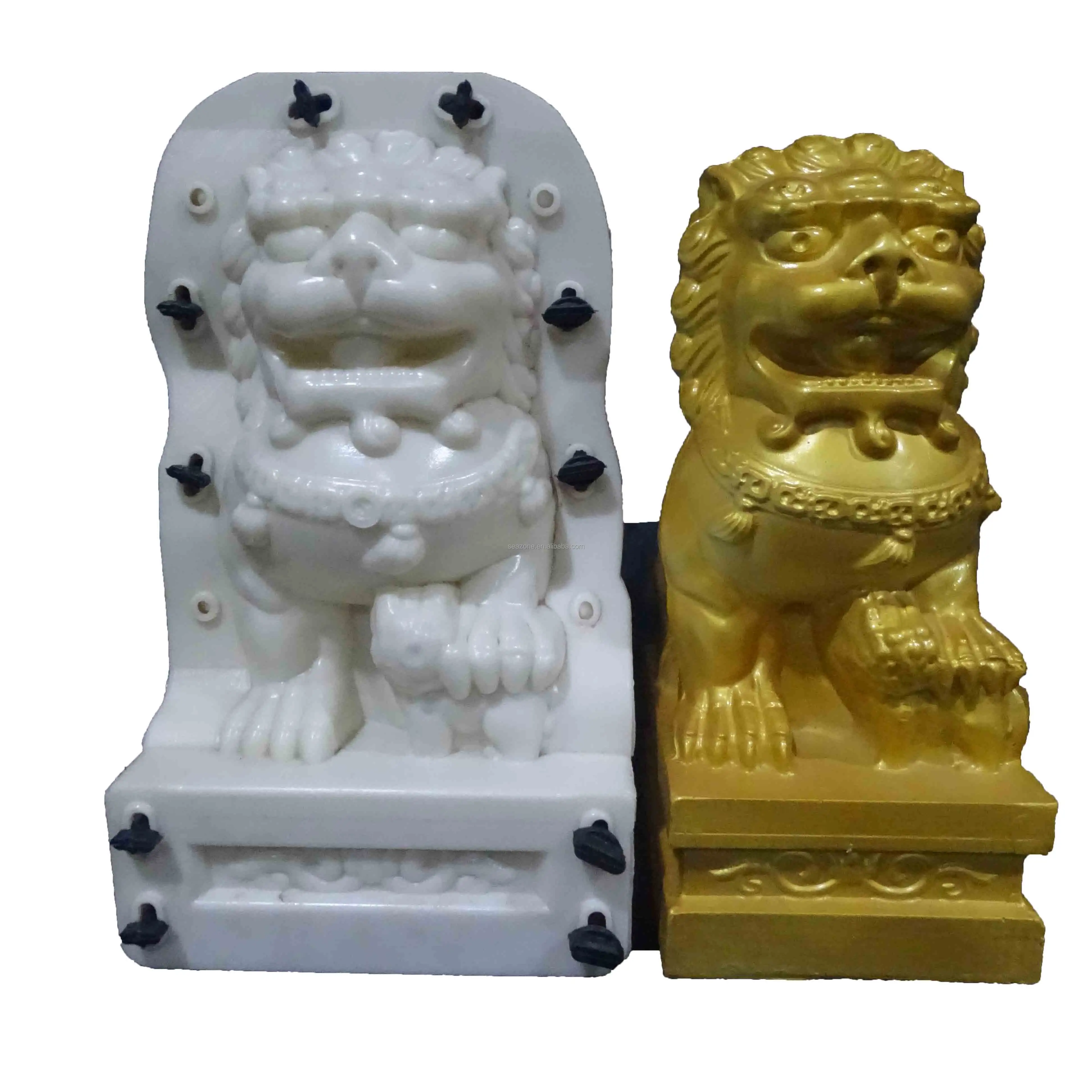 Large garden decorative antique stone animal molds marble lion statue foo dog