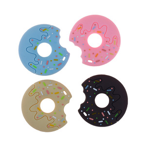 Colorful donut shaped silicone Sprinkles design chew rings Babies teething toys silicone Donut shaped silicone chew - Product Image 5