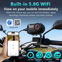 Cámara para Motocicleta 2K 1440P HD, Diseño sin Pantalla, Wi-Fi, Descarga de Video por Aplicación, IP66 Impermeable, Grabación en Bucle, para Motocicleta y Scooter