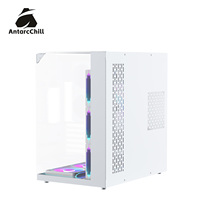 Boîtier panoramique AntarcChill White Full Tower, triple verre trempé, 360 mm AIO, ATX, USB 3.0, directement de l'usine
