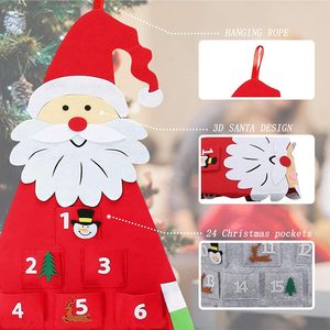 Large Size Santa Christmas <strong>Advent</strong> <strong>Calendar</strong> Wall Hanging <strong>Felt</strong> Design MOQ 100pcs - Product Image 2