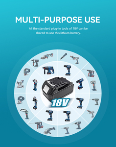 Paquete de Baterías de Litio de 18 V y 2 Ah, Batería Recargable de Iones de Litio, Tipo de Enchufe CC, Batería de Repuesto para Herramientas Eléctricas - Product Image 6