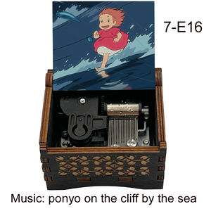 Carillon Vintage in Legno a Carica Manuale con Tema del <span class=keywords><strong>Film</strong></span> d'Animazione Ponyo, Regalo Musicale per Amici, Famiglia, Feste, Decorazione per Casa e Ufficio - Product Image 4