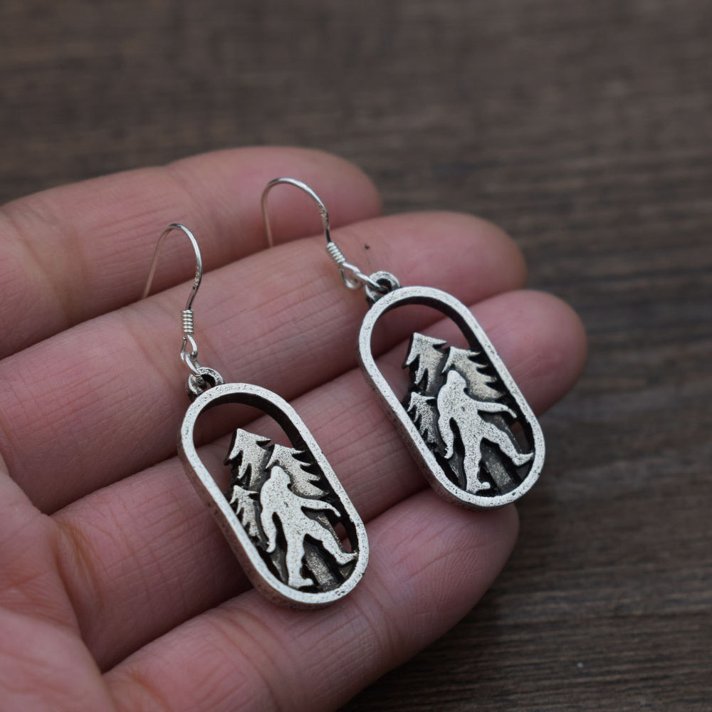 Sasquatch bigfoot earring friend Birthday gift Nature Jewelry