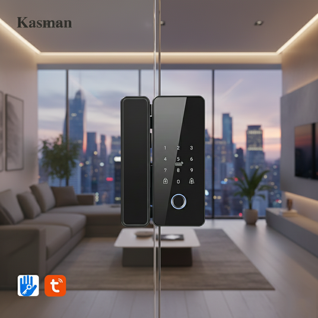 Kasman SOURCE PRICE Glass Door Lock Made in China Interior Glass Door Rifd Zigbee Tt Lock Digital Smart Lock