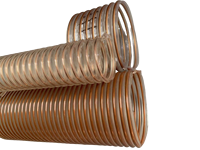 Tuyau d'aspiration plat à paroi intérieure en polyuréthane (PU) et TPU, renforcé en spirale avec fil d'acier inoxydable recouvert de cuivre