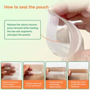 HEAGI fabbricazione due pezzi sacca per colostomia con chiusura <span class=keywords><strong>2</strong></span> pezzi stomia forniture borsa Set OEM - Product Image 5