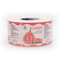 Etiquetas Adhesivas para Alimentos y Jugos, Impresión de Logotipo Personalizado, Etiqueta para Envases de Bebidas, Fresas, Mango, Botellas de Jugo