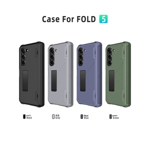 Suitable for Samsung foldable <b>phone</b> FOLD5, featuring a spring hinge and a striped, invisible <b>stand</b> - Product Image 4