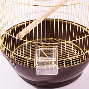 Portable Outdoor <strong>Bird</strong> Cage Electroplated <strong>Gold</strong> with Elevated <strong>Nest</strong> Button Closure Metal Villa for Dogs <strong>Birds</strong> Colorful Design - Product Image 3